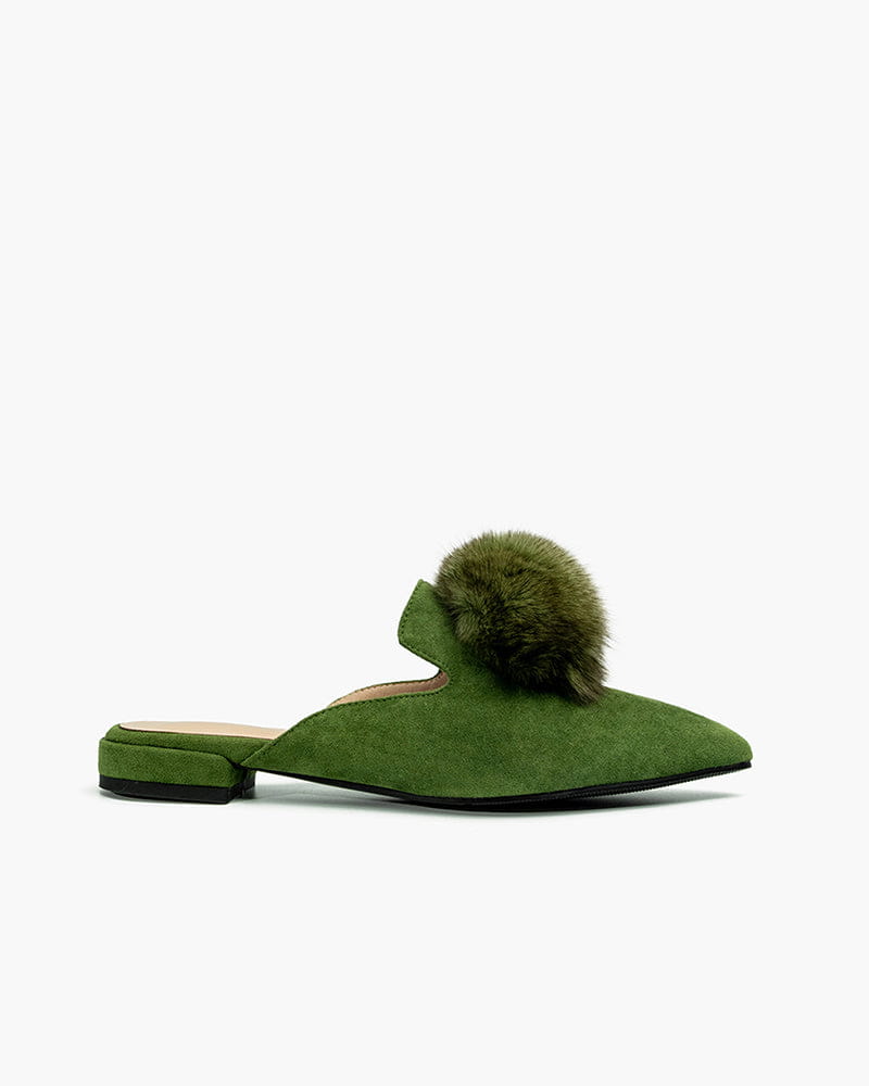 Slip On Backless Flat Heel Mules