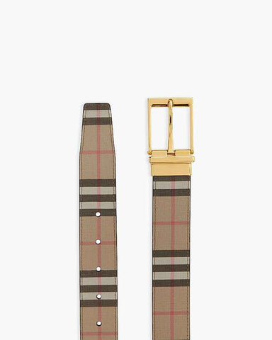 Polished Everyday Check Leather Belt