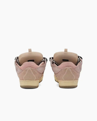 Curb Sneakers with Oversized Multicolor Laces