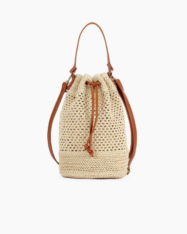 Artisan Crochet Raffia Bucket Bag