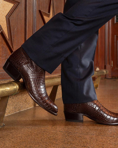 Premium Crocodile Print Boot For Urban Outings