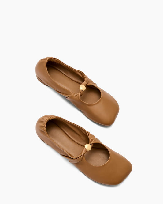 Women’s Casual Soft Leather Ballerina Shoes