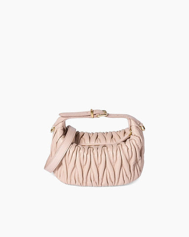 Matelassé Nappa Leather Mini Hobo Bag