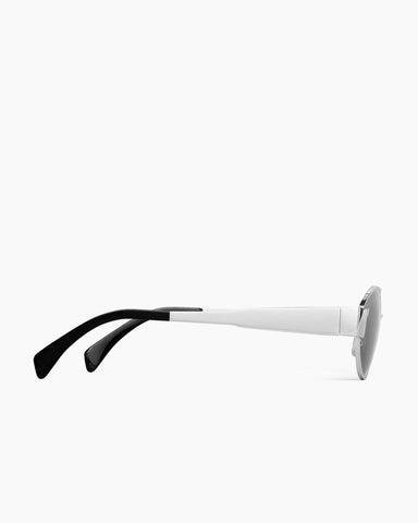 Oval Frame Sunglasses with Gold Tone Metal Detail
