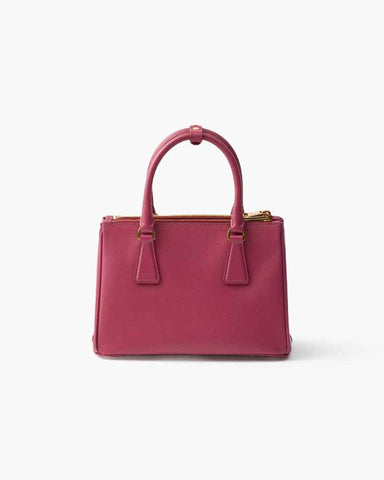 Black Double Zip Shoulder Handbag with Gold Hardware & Strap