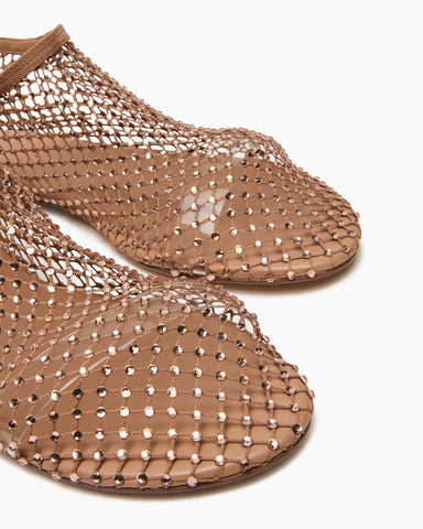 Women’s Rhinestone Mesh Ballet Flats