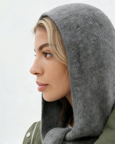 Warm Winter Bonnet Scarf Tie Detail Neck Warmer