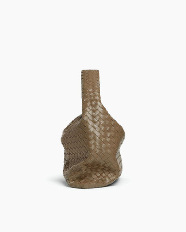 Women's Large Hop Intrecciato Leather Shoulder Bag