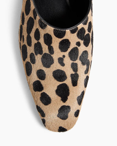 (Pre-sale)Leopard Print Calf Hair Mules