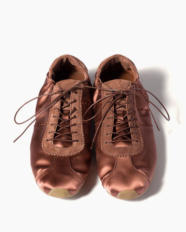 Women's Lightweight Soft Satin Lace-Up Sneakers