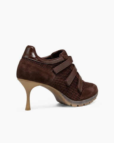 (Pre-sale) Breathable Mesh Triple-Strap Sneaker Heels