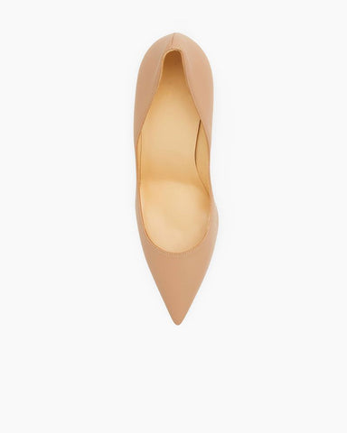 Apostrophy Leather Pointed Red-Sole Pumps