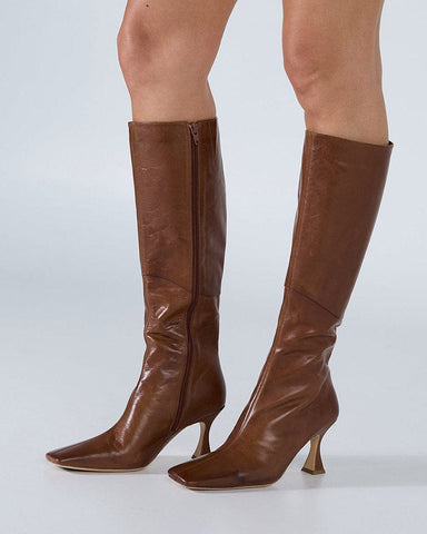 Fantasy Hourglass Heel Knee High Boots