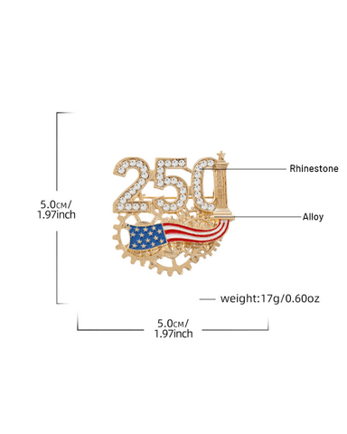 USA 250th Anniversary Commemorative Brooch