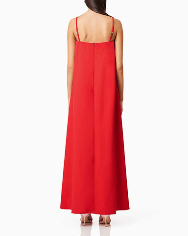 Summer Floral Embroidered Maxi Dress With Straps