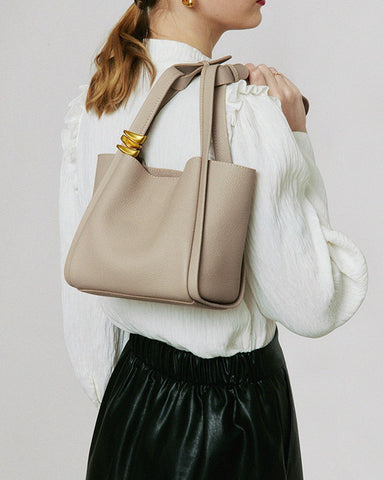 Genuine Leather Tote Handbag Shoulder Bag