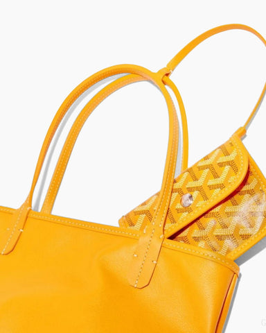 Mini Reversible Leather Canvas Tote Bag