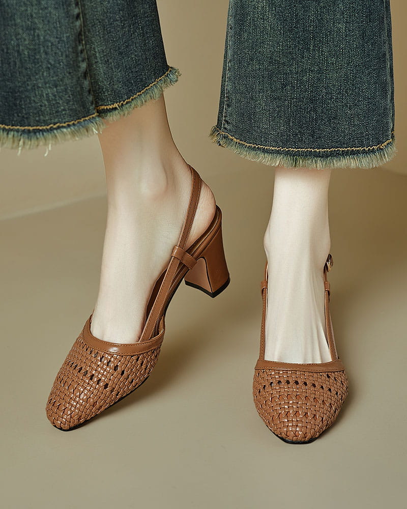 Summer-Office-Woven-Block-Heel-Slingback-Pumps-13