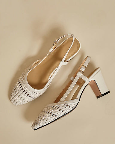 Summer-Office-Woven-Block-Heel-Slingback-Pumps-9