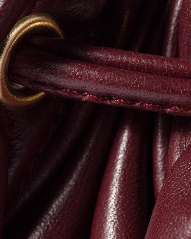 Nappa Leather Drawstring Pouch