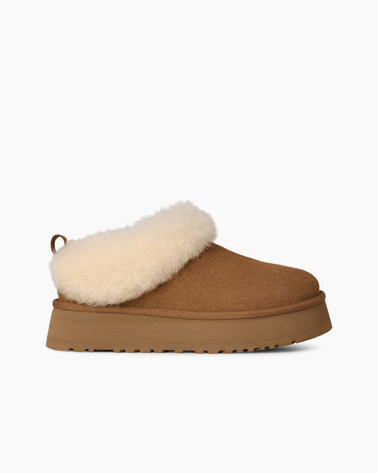 Women's U-Style Chestnut&Sand Suede Flats