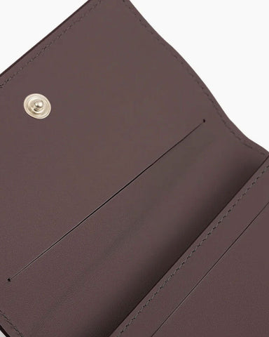 (Pre-sale) Grainy Leather Snap Button Wallet