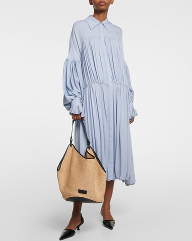 Women's Delicate Handwoven Raffia Shopper Tote