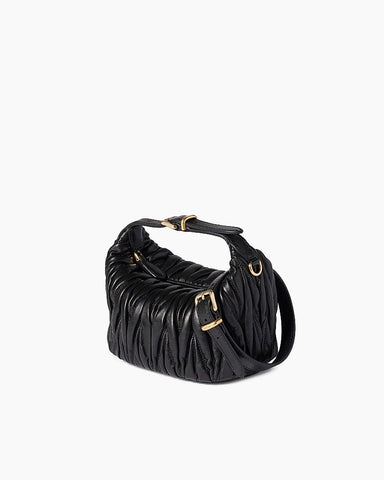 Matelassé Nappa Leather Mini Hobo Bag