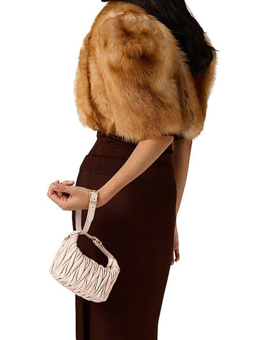 Matelassé Nappa Leather Mini Hobo Bag