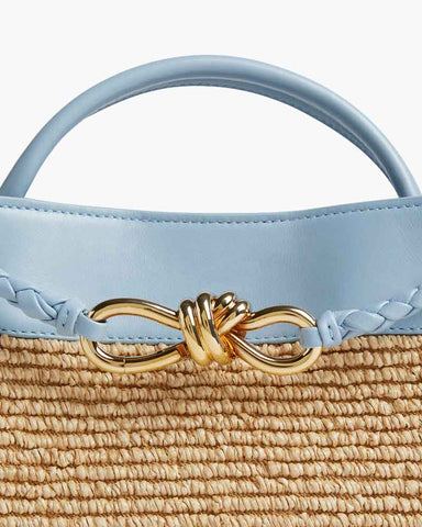 Raffia Knot Top Handle Crossbody Bags