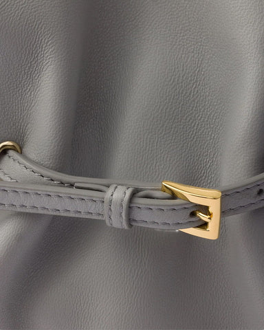 Leather Drawstring Shoulder Bag