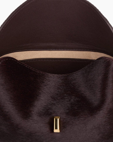 (Pre-sale)Mini T-Lock Clutch in Leopard Print Pony Hair