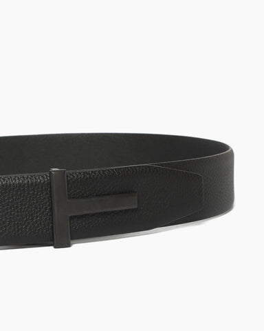 Classic Daily Wear T-Buckle Reversible Leather Belt