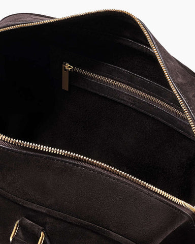 (Pre-sale)Medium Suede Tote Bag - Dark Brown