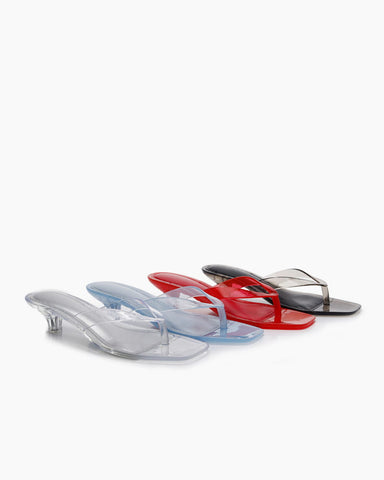 Women’s Transparent Low Heel Flip-Flop Sandals