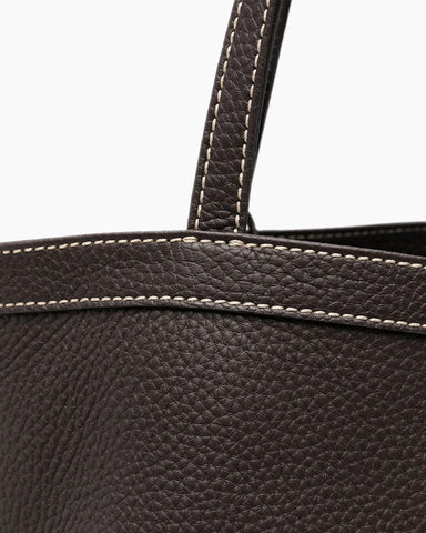 Women's Contrast-stitching Tote Bag Leather Tote Bag