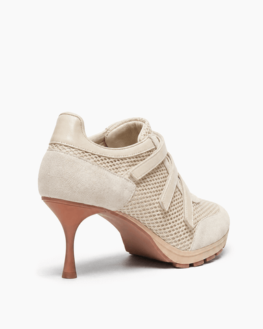 (Pre-sale) Breathable Mesh Triple-Strap Sneaker Heels