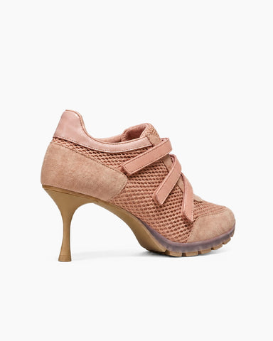 (Pre-sale) Breathable Mesh Triple-Strap Sneaker Heels