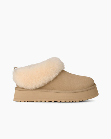 Women's U-Style Chestnut&Sand Suede Flats