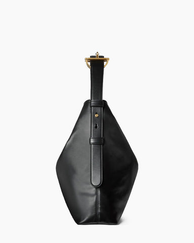 Black Leather Horsebit Tote for Stylish Business Travel