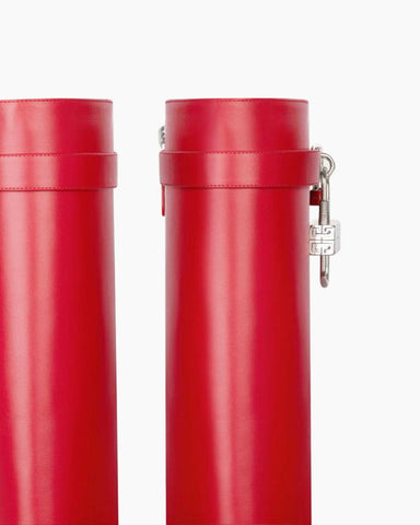 Women’s Midnight Padlock Wedge Red Boots