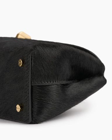 (Pre-sale)Mini T-Lock Clutch in Leopard Print Pony Hair