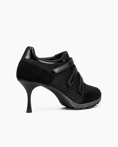 (Pre-sale) Breathable Mesh Triple-Strap Sneaker Heels