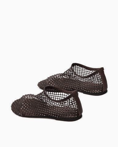 Women’s Rhinestone Mesh Ballet Flats