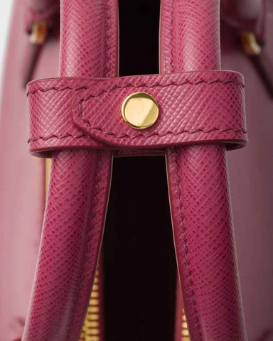 Black Double Zip Shoulder Handbag with Gold Hardware & Strap