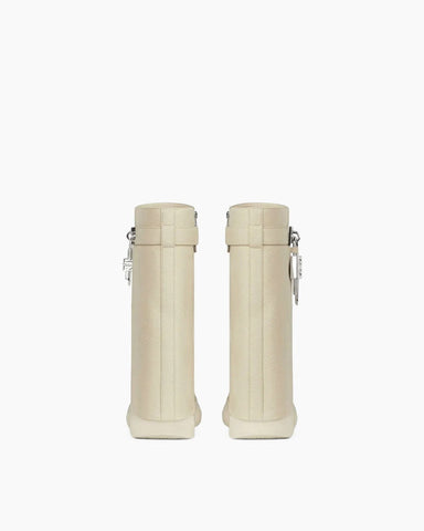 Silver Lock Biker Ankle Boots