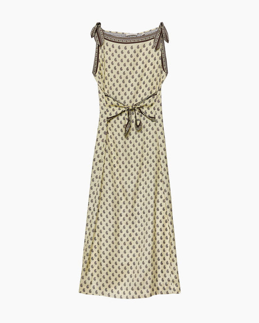 Women's Elegant Romantic Vintage-Inspired Floral Paisley Midi Dress