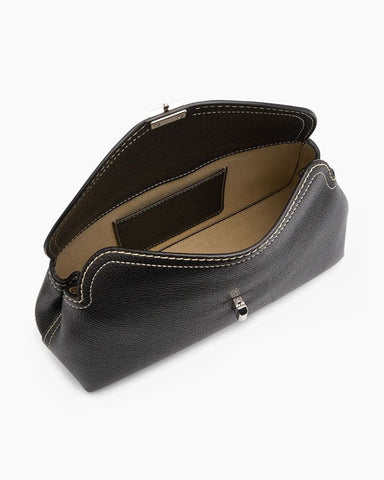 Women’s Elegant T-Lock Leather Clutch Bag