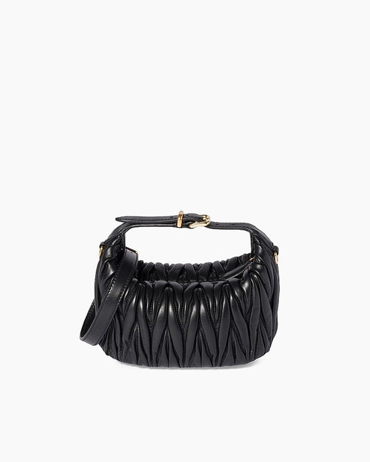 Matelassé Nappa Leather Mini Hobo Bag