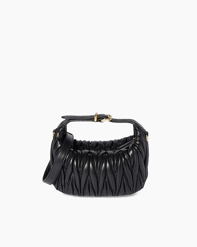 Matelassé Nappa Leather Mini Hobo Bag